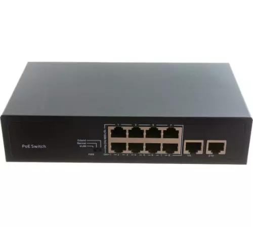 10 портовый POE Ethernet коммутатор Tantos TSn-8P10V
