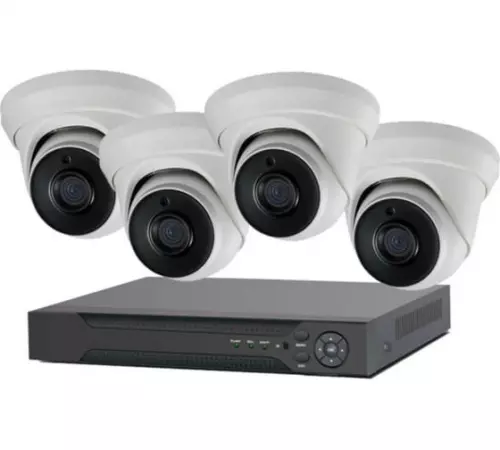 Комплект видеонаблюдения для дома и офиса со встроенными микрофонами Ivue IP 2MPX 4+4 1080P IPC-D4