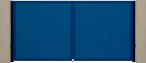 Распашные ворота из профлиста 2000х1210 синий